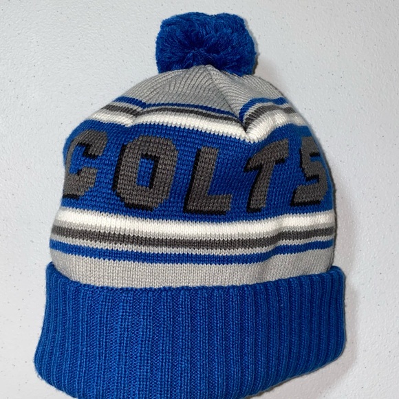 NFL New Era Indianapolis Colts Authentic Pom Beanie - Picture 7 of 11